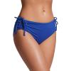 imageCRZ YOGA Womens Bikini Bottoms Full Coverage Mid Rise Bathing Swimsuit Adjustable Ruched Side Tie Swim BriefsWaves Blue