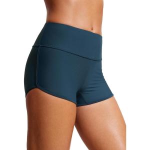 imageCRZ YOGA Womens 25 Swim Board Shorts High Waisted Quick Dry Bathing Suit Bottoms Dolphin Trunks with LinerInsignia Blue