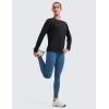 imageCRZ YOGA Womens Long Sleeve Tops High Crew Neck Casual Fall Shirts Basic Quick Dry Workout Athletic TShirtBlack