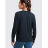 imageCRZ YOGA Womens Long Sleeve Tops High Crew Neck Casual Fall Shirts Basic Quick Dry Workout Athletic TShirtTrue Navy