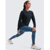 imageCRZ YOGA Womens Long Sleeve Tops High Crew Neck Casual Fall Shirts Basic Quick Dry Workout Athletic TShirtTrue Navy