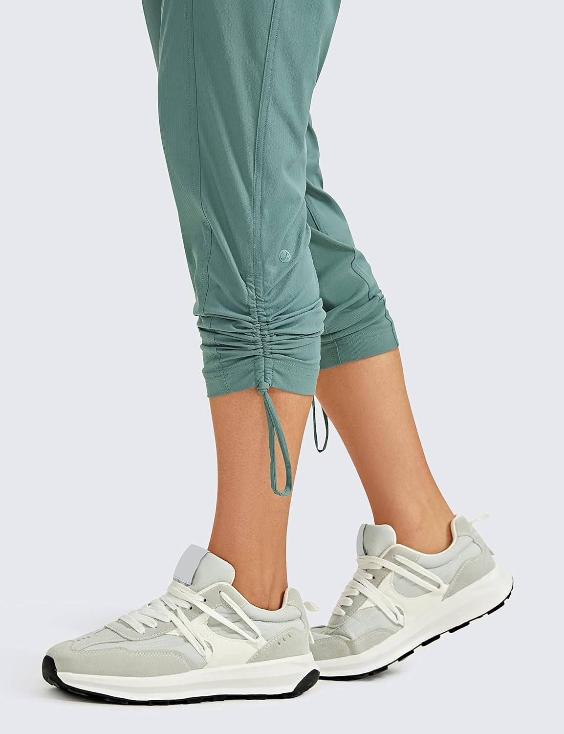 imageCRZ YOGA Womens Casual 78 Pants 25quot Lightweight Workout Outdoor Athletic Track Travel Lounge Joggers PocketsJuniper