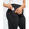 imageCRZ YOGA 4Way Stretch Full Length Golf Pants for Women Tall 31quot  Travel Sweatpants Workout Trousers with PocketsBlack