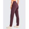 imageCRZ YOGA 4Way Stretch Full Length Golf Pants for Women Tall 31quot  Travel Sweatpants Workout Trousers with PocketsDark Russet