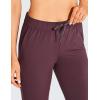 imageCRZ YOGA 4Way Stretch Full Length Golf Pants for Women Tall 31quot  Travel Sweatpants Workout Trousers with PocketsDark Russet
