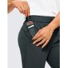 imageCRZ YOGA 4Way Stretch Full Length Golf Pants for Women Tall 31quot  Travel Sweatpants Workout Trousers with PocketsMelanite
