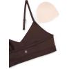 imageCRZ YOGA Butterluxe VNeck Sports Bras for Women  Adjustable Thin Straps Padded Yoga Top Basic Wireless CamisoleHot Fudge Brown