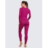 imageCRZ YOGA Soft Thermal Underwear Sets for Women Lightweight Long Johns Base Layer Pajamas Warm Top BottomMagenta Purple 2
