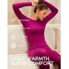 imageCRZ YOGA Soft Thermal Underwear Sets for Women Lightweight Long Johns Base Layer Pajamas Warm Top BottomMagenta Purple 2
