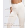 imageCRZ YOGA Soft Thermal Underwear Sets for Women Lightweight Long Johns Base Layer Pajamas Warm Top BottomMilky White