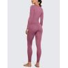 imageCRZ YOGA Soft Thermal Underwear Sets for Women Lightweight Long Johns Base Layer Pajamas Warm Top BottomVelvet Dust