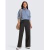 imageCRZ YOGA Stretch Wide Leg Casual Pants for Women 30quot High Waisted Dress Work Water Resistant Travel TrousersInk Gray