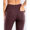 imageCRZ YOGA Womens Casual 78 Pants 25quot Lightweight Workout Outdoor Athletic Track Travel Lounge Joggers PocketsDark Russet