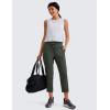 imageCRZ YOGA Womens Casual 78 Pants 25quot Lightweight Workout Outdoor Athletic Track Travel Lounge Joggers PocketsGrey Olive
