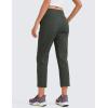 imageCRZ YOGA Womens Casual 78 Pants 25quot Lightweight Workout Outdoor Athletic Track Travel Lounge Joggers PocketsGrey Olive