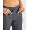 imageCRZ YOGA Womens Casual 78 Pants 25quot Lightweight Workout Outdoor Athletic Track Travel Lounge Joggers PocketsInk Gray