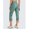 imageCRZ YOGA Womens Casual 78 Pants 25quot Lightweight Workout Outdoor Athletic Track Travel Lounge Joggers PocketsJuniper