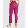 imageCRZ YOGA Womens Casual 78 Pants 25quot Lightweight Workout Outdoor Athletic Track Travel Lounge Joggers PocketsMagenta Purple