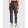 imageCRZ YOGA Womens Casual 78 Pants 25quot Lightweight Workout Outdoor Athletic Track Travel Lounge Joggers PocketsMountain Green