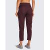 imageCRZ YOGA Womens Casual 78 Pants 25quot Lightweight Workout Outdoor Athletic Track Travel Lounge Joggers PocketsNoctilucence Red