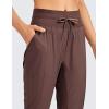 imageCRZ YOGA Womens Casual 78 Pants 25quot Lightweight Workout Outdoor Athletic Track Travel Lounge Joggers PocketsTaupe
