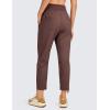 imageCRZ YOGA Womens Casual 78 Pants 25quot Lightweight Workout Outdoor Athletic Track Travel Lounge Joggers PocketsTaupe
