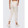 imageCRZ YOGA Womens Casual 78 Pants 25quot Lightweight Workout Outdoor Athletic Track Travel Lounge Joggers PocketsWhite Apricot