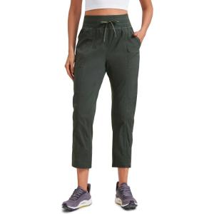 imageCRZ YOGA Womens Casual 78 Pants 25quot Lightweight Workout Outdoor Athletic Track Travel Lounge Joggers PocketsGrey Olive