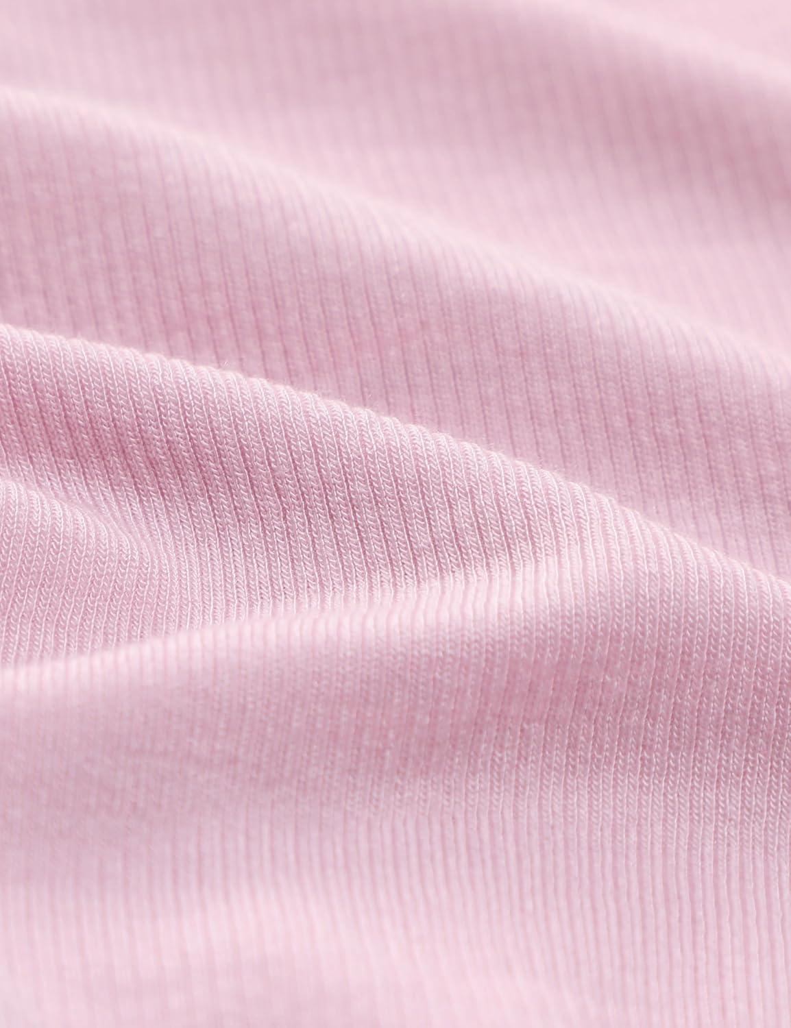 imageCRZ YOGA Ribbed Modal Casual Long Sleeve Henley Shirts for Women Soft Stretchy Knit Layering Basic Fitted Athletic TopsPink Peony