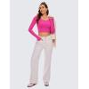 imageCRZ YOGA Butterluxe Long Sleeve Crop Tops for Women Slim Fit Workout Shirts Cropped Athletic Gym TShirtsHibiscus Purple
