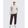 imageCRZ YOGA Mens Cotton Fleece Sweatpants 30quot Classic Fit Casual Lounge Cozy Sweat Pants Joggers with Zipper PocketsHot Fudge Brown