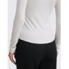 imageCRZ YOGA Ribbed Modal Casual Long Sleeve Henley Shirts for Women Soft Stretchy Knit Layering Basic Fitted Athletic TopsMilky White Bone
