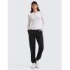 imageCRZ YOGA Ribbed Modal Casual Long Sleeve Henley Shirts for Women Soft Stretchy Knit Layering Basic Fitted Athletic TopsMilky White Bone