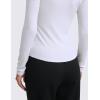 imageCRZ YOGA Ribbed Modal Casual Long Sleeve Henley Shirts for Women Soft Stretchy Knit Layering Basic Fitted Athletic TopsWhite