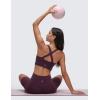 imageCRZ YOGA Butterluxe Womens Ruched Longline Sports Bras  V Neck Padded Yoga Tank Wide Straps Cross Back Crop TopsDeep Purple