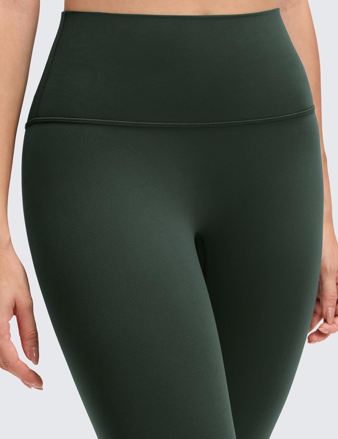 imageCRZ YOGA Womens Butterluxe No Front Seam Yoga Leggings 25quot  High Waisted Lounge Pants Pilates Workout Athletic Buttery SoftLegend Green