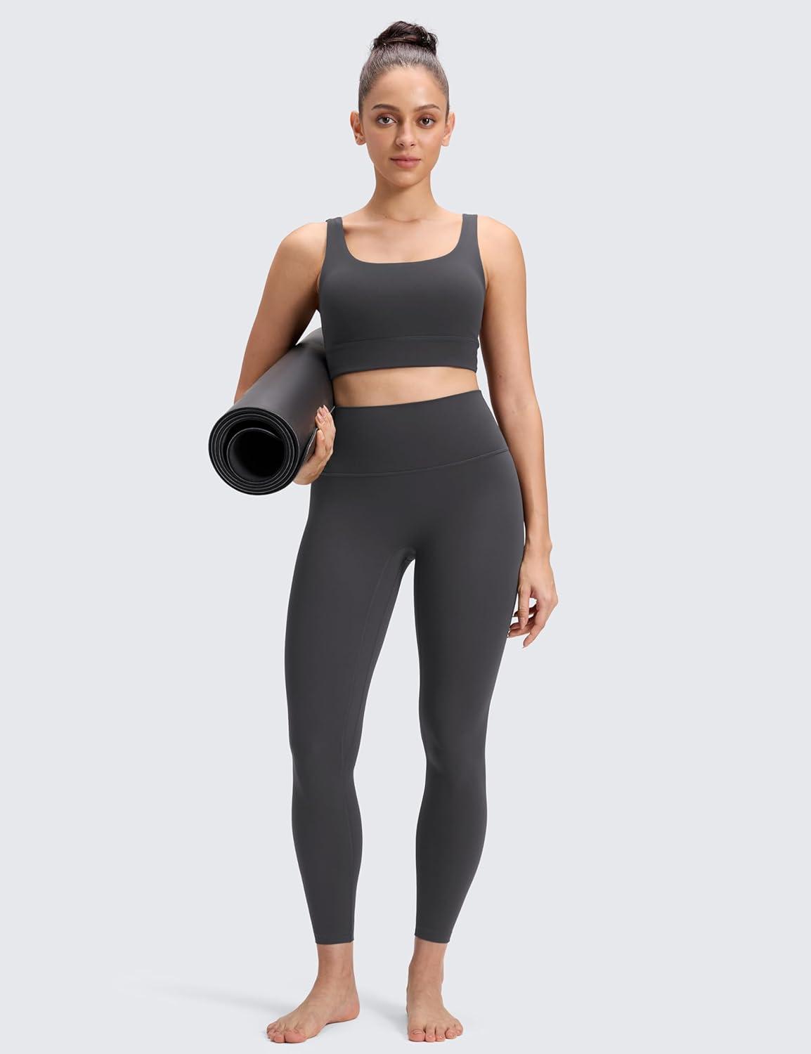 imageCRZ YOGA Womens Butterluxe No Front Seam Yoga Leggings 25quot  High Waisted Lounge Pants Pilates Workout Athletic Buttery SoftMysterious Grey