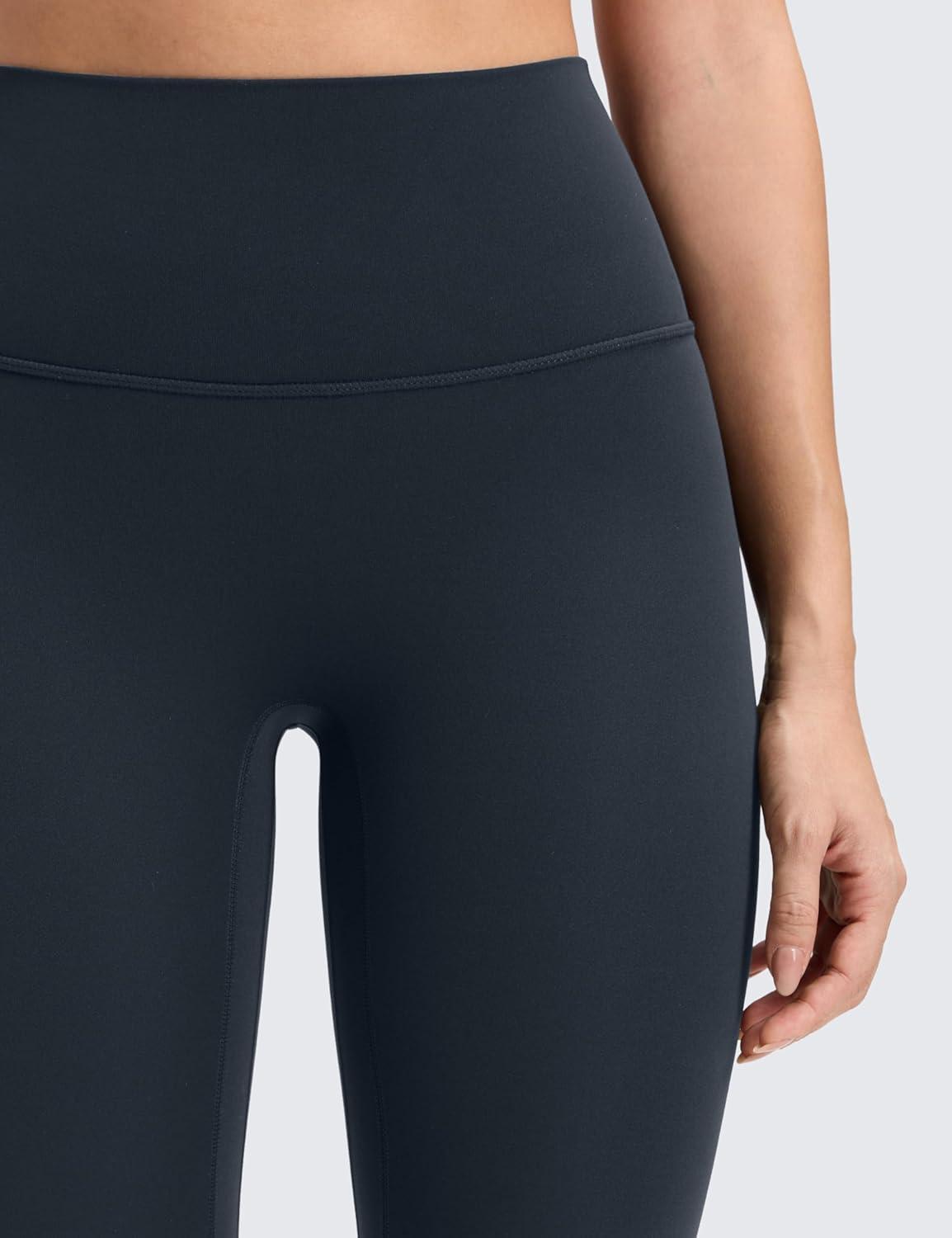imageCRZ YOGA Womens Butterluxe No Front Seam Yoga Leggings 25quot  High Waisted Lounge Pants Pilates Workout Athletic Buttery SoftTrue Navy