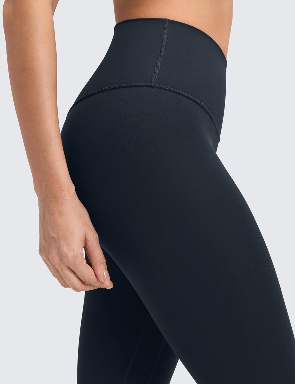 imageCRZ YOGA Womens Butterluxe No Front Seam Yoga Leggings 25quot  High Waisted Lounge Pants Pilates Workout Athletic Buttery SoftTrue Navy