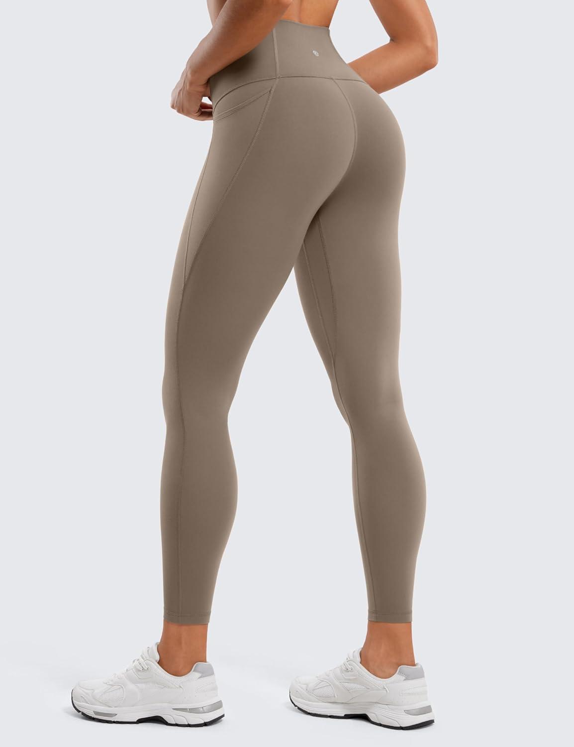 imageCRZ YOGA Womens Butterluxe Workout Leggings 25 Inches  High Waisted Gym Yoga Pants with Pockets Buttery SoftNomad Grey