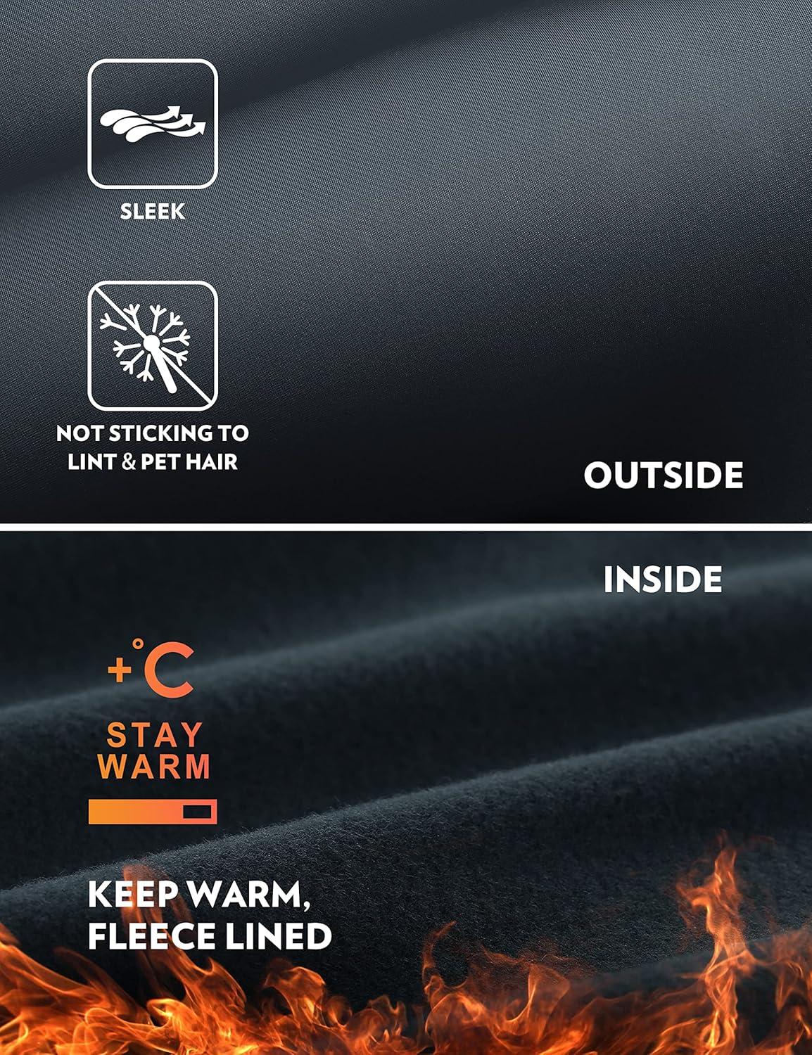 imageCRZ YOGA Womens Fleece Lined Leggings with Pockets 28  Thermal Winter Warm Full Length Pants Casual Lounge Yoga WorkoutTrue Navy