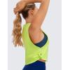 imageCRZ YOGA Pima Cotton Cropped Workout Tank Tops for Women  Sleeveless Sports Athletic Yoga Running Gym Crop ShirtsBright Verdancy