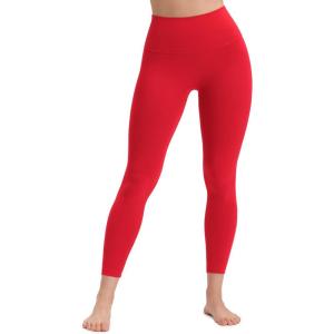 imageCRZ YOGA Womens Butterluxe No Front Seam Yoga Leggings 25quot  High Waisted Lounge Pants Pilates Workout Athletic Buttery SoftAurora Red