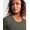 imageCRZ YOGA Butterluxe Womens Long Sleeve Crop Yoga Shirts Slim Fit Cropped Workout Tops Athletic Casual Basic Tight ShirtLight Army Green