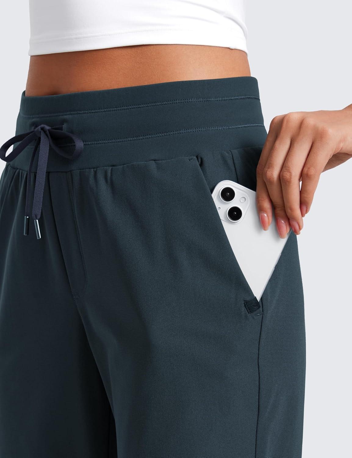 imageCRZ YOGA All Day Comfy Joggers for Women Golf Work Casual Hiking Travel Pants with PocketsTrue Navy