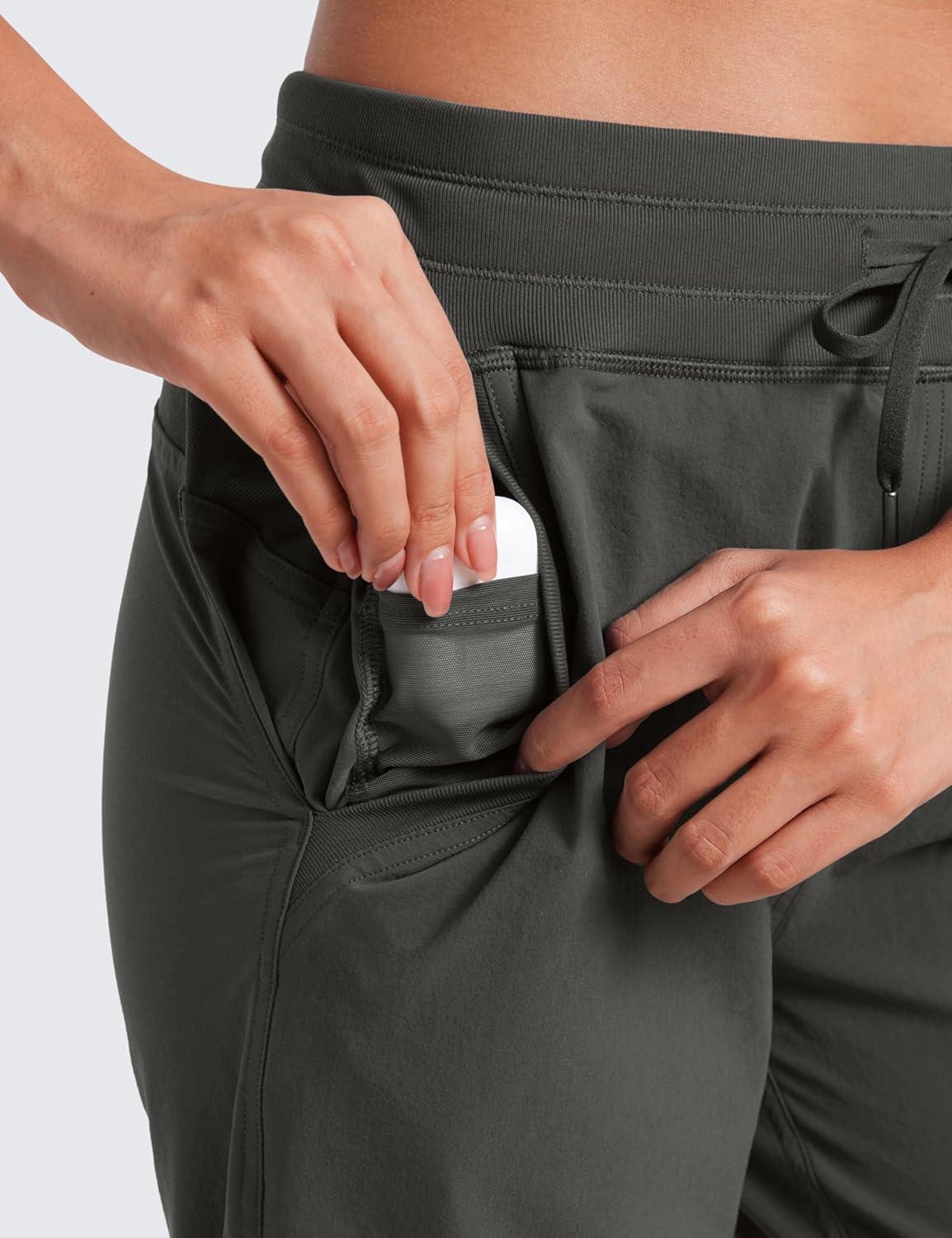 imageCRZ YOGA Casual Workout Jogger for Women 285quot  Tapered Lightweight Stretch Athletic Outdoor Pants with PocketsArbor Olive