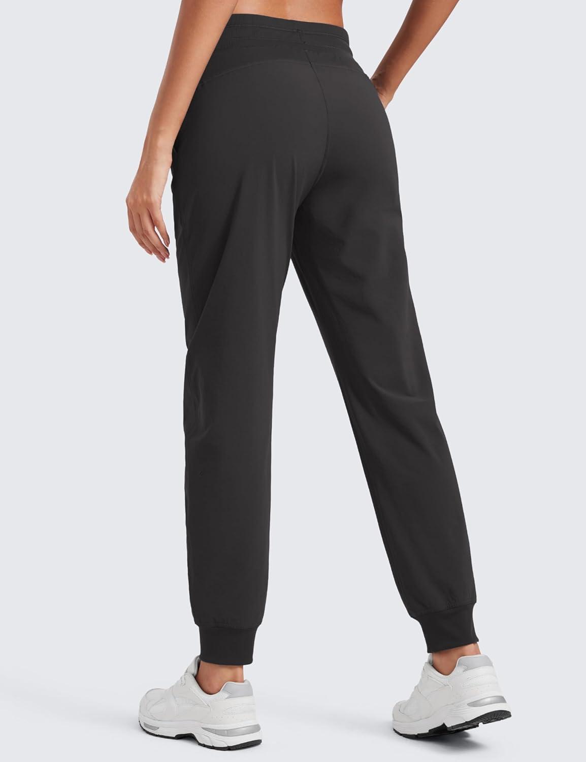 imageCRZ YOGA Casual Workout Jogger for Women 285quot  Tapered Lightweight Stretch Athletic Outdoor Pants with PocketsInk Gray