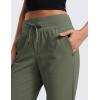 imageCRZ YOGA All Day Comfy Joggers for Women Golf Work Casual Hiking Travel Pants with PocketsLight Army Green