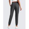 imageCRZ YOGA All Day Comfy Joggers for Women Golf Work Casual Hiking Travel Pants with PocketsMysterious Grey