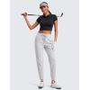 imageCRZ YOGA All Day Comfy Joggers for Women Golf Work Casual Hiking Travel Pants with PocketsPlatinum Grey